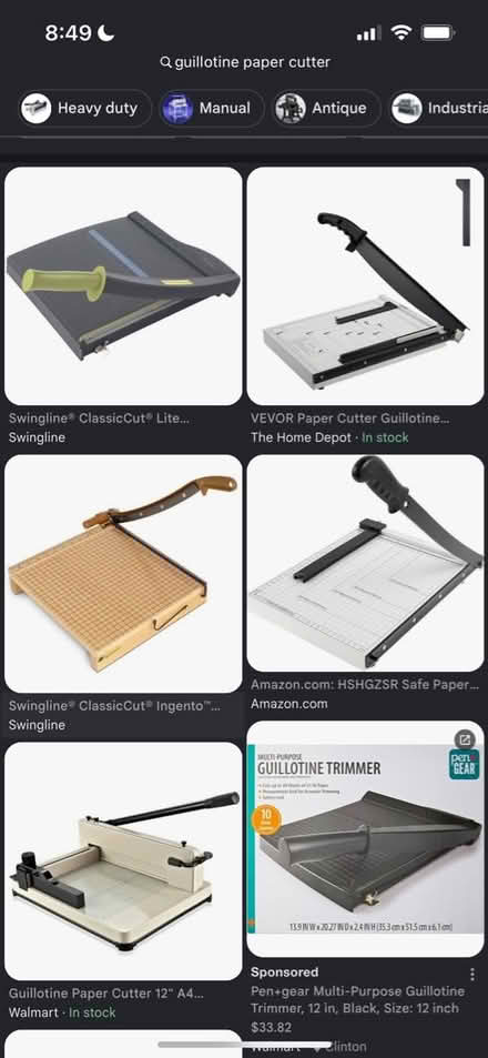 Photo of Guillotine paper cutter (Oxon hill) #1