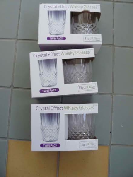 Photo of free 6 x plastic crystal effect tumblers drinking glasses (Kempsey WR5) #1
