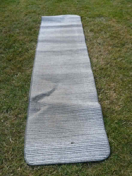 Photo of free Black/grey long rug/runner. Rubberised-style backing. (Kempsey WR5) #1
