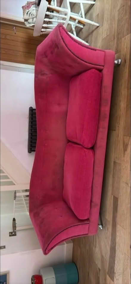 Photo of free Pink sofa and 2 armchairs (Ware SG12) #1