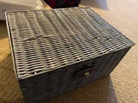 Photo of free Grey plastic wicker box (Woodlands TW7) #1
