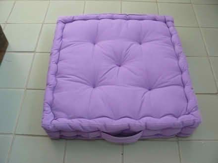 Photo of free Thick firm padded cushion. Lavender pic top, plain underside (Kempsey WR5) #2