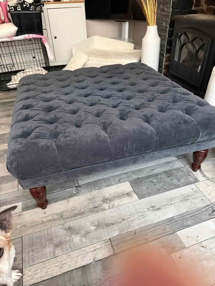 Photo of free Blue poufee lounger chair dog cage dog beds (Ravenscourt Park W6) #1
