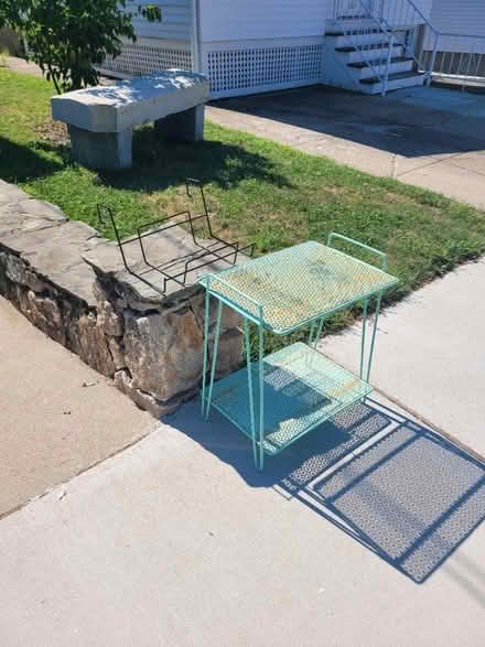 Photo of free Metal table and Flower Box Hanger (Revere, near Malden) #1
