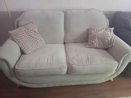 Photo of free Beige 2 Seater Sofa With Armchair (Girlington BD8) #1
