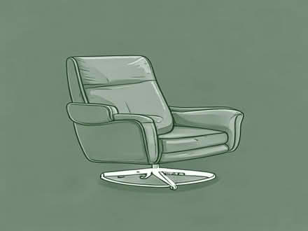 Photo of free Large brown leather & fabric swivel chair (Cheadle Hulme SK8) #1