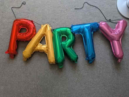 Photo of free PARTY balloon banner (Gosport PO12) #1