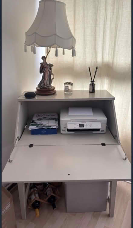 Photo of free White Wooden Secretary Desk (SW11 4ad) #3