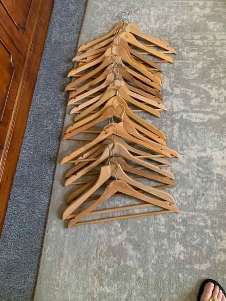 Photo of free Wooden Coat hangers (Aldershot GU11) #1