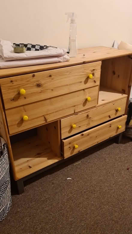 Photo of free Wooden draws shelving unit (E10) #1