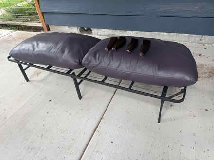 Photo of free Purple Leather Italian Couch (Meadowbrook) #3