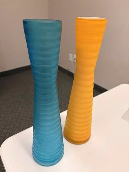 Photo of free 2 Tall Glass Vases (Don Mills and Eglinton) #1
