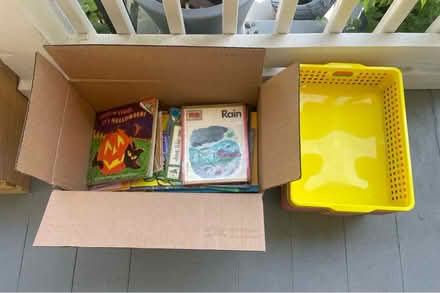 Photo of free Box of children’s books and treats (West Medford) #1