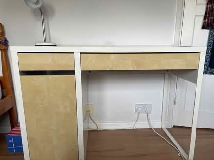 Photo of free IKEA Micke Desk White & Wood (North Ascot SL5) #1