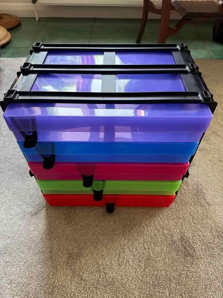 Photo of free Stacked plastic filing trays (bognor regis PO22) #1