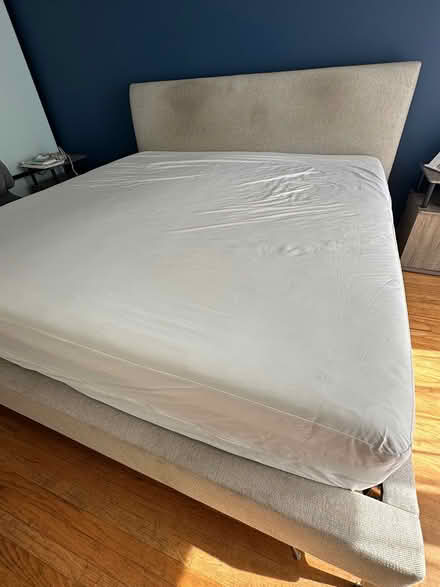 Photo of free West Elm Andes king bed w/ mattress (Iris and Jackpine) #2