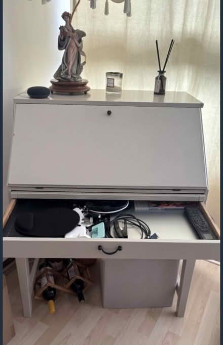 Photo of free White Wooden Secretary Desk (SW11 4ad) #2