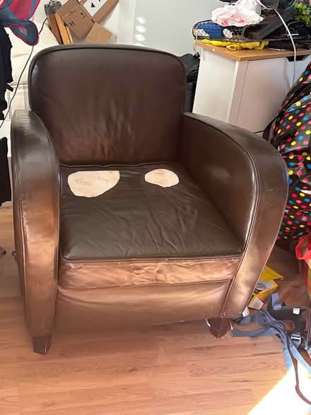 Photo of free Small leather Laura Ashley chair (Chatham) #1