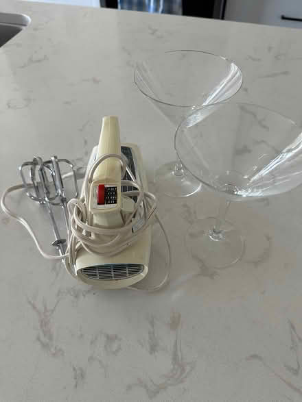 Photo of free Vintage egg beater, 2 martini glass (Wateridge Village) #1