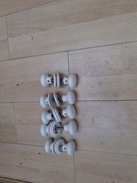 Photo of free 10 white ceramic doorknobs (Kingsway CB4) #1