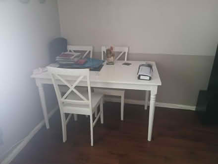 Photo of free White Dining Table and 4 Chairs (Girlington BD8) #1