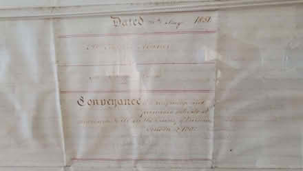 Photo of free 1851 Indenture Document In A Double-Sided Glazed Frame (Kirk Merrington DL16) #3