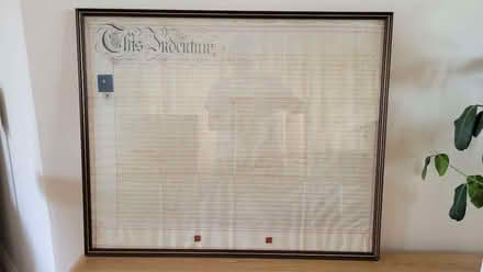 Photo of free 1851 Indenture Document In A Double-Sided Glazed Frame (Kirk Merrington DL16) #1