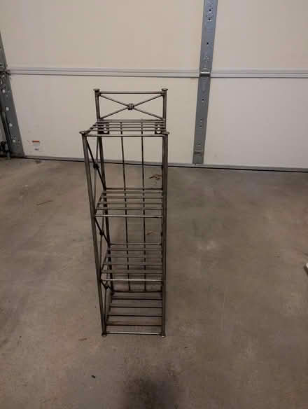 Photo of free Gray/silver shelf (Converse Street, Longmeadow) #1