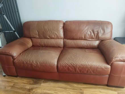 Photo of free 3 seater leather sofa (Horsforth LS18) #1