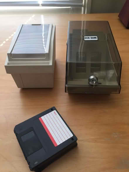 Photo of free Floppy-disc holders (2) + floppies (East Finchley N2) #1