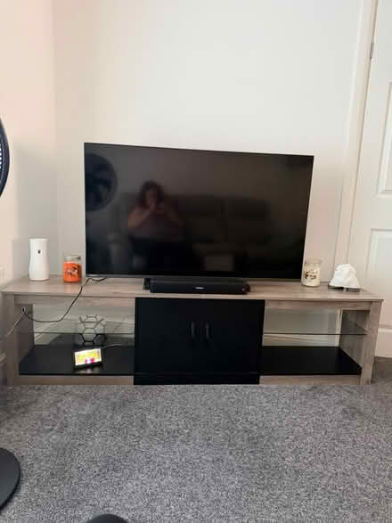 Photo of free TV Stand Unit with Glass Shelves (Wincobank S9) #1