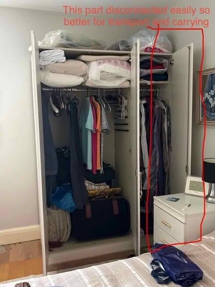 Photo of free White wardrobe (Eastbourne BN20) #2