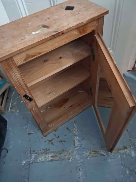 Photo of free Small pine storage unit. Mirror. (Dyke Road area BN1) #1