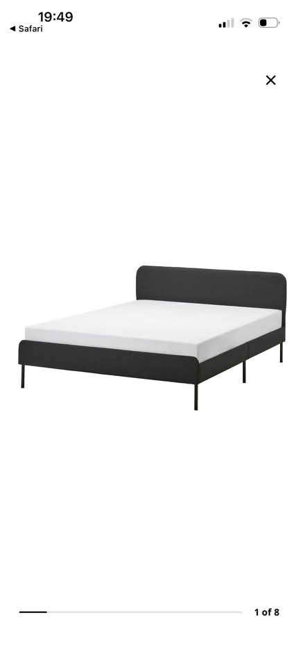 Photo of free King Size bed frame - Ikea Slattum (M34 Audenshaw) #1