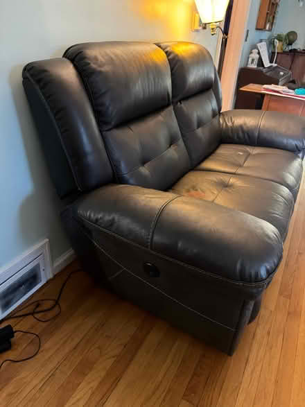 Photo of free Two seated leather couch (West Springfield) #3