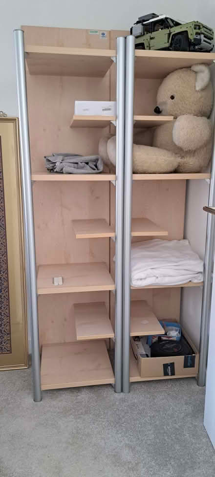 Photo of free Free standing wardrobe and matching vertical display shelfs (Elmstead Market CO7) #3