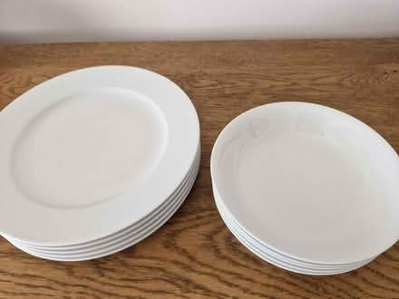 Photo of free Plain white plates and bowls (Barming ME16) #2