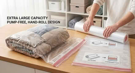 Photo of roll-up vacuum storage bags (S37EL) #1
