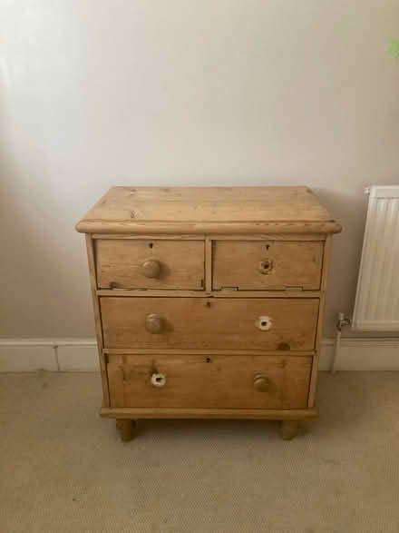 Photo of free Wooden chest of drawers (Stoke newington N16) #1