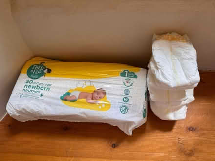 Photo of free Size 1 newborn baby nappies (Ashover, S45) #1