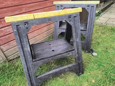 Photo of free two stanley sawhorses (North Tonbridge TN9) #2