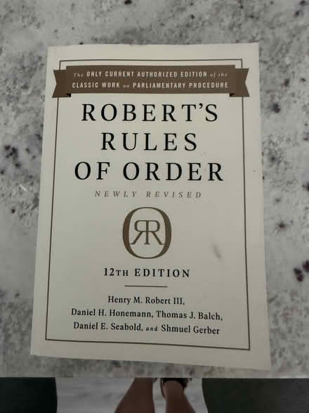 Photo of free Robert's Rules of Order (12 ed) (I385 & I85) #1