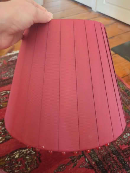 Photo of free Dark red lampshade with bead decoration (Widcombe BA2) #1