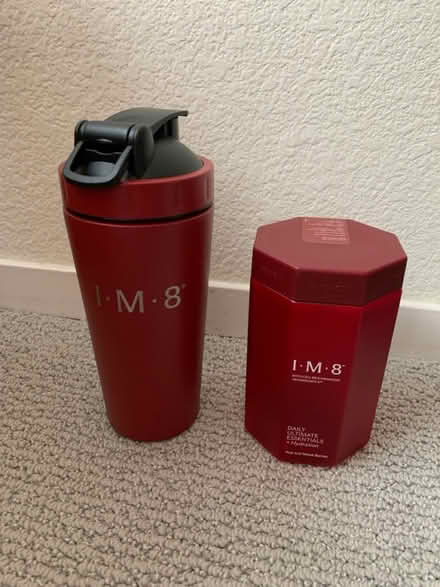 Photo of free IM8 supplements and shaker bottle (Central Berkeley) #2