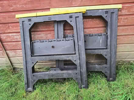 Photo of free two stanley sawhorses (North Tonbridge TN9) #1