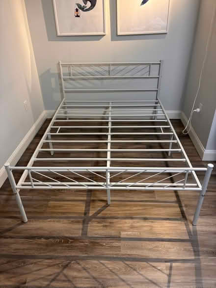Photo of free Full size mattress with bed frame (West Side) #2