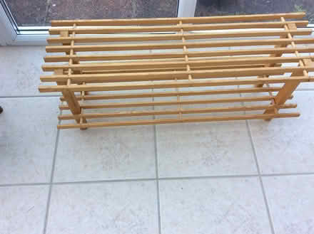 Photo of free IKEA wooden shoe rack (Frimley GU16) #1