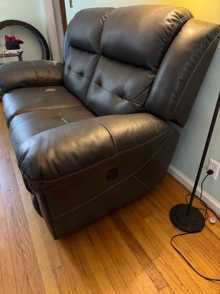 Photo of free Two seated leather couch (West Springfield) #4