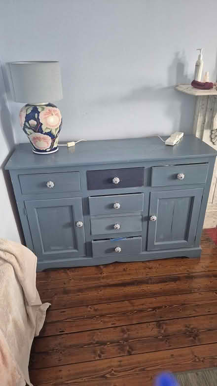 Photo of free Solid oak painted blue dresser (Bray.Meath Road) #1