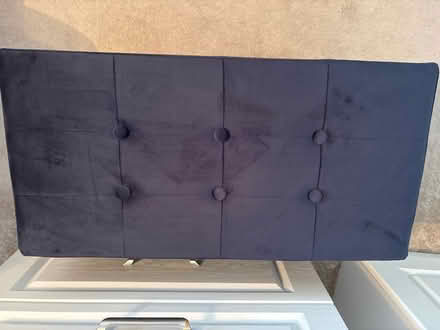 Photo of free Blue velvet storage chest/ottoman (City of Bristol BS4) #1